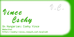 vince csehy business card